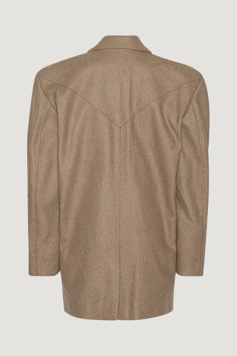 Wool Boxy Jacket - Otter