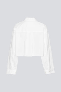 Poplin Cropped Shirt - Bright White