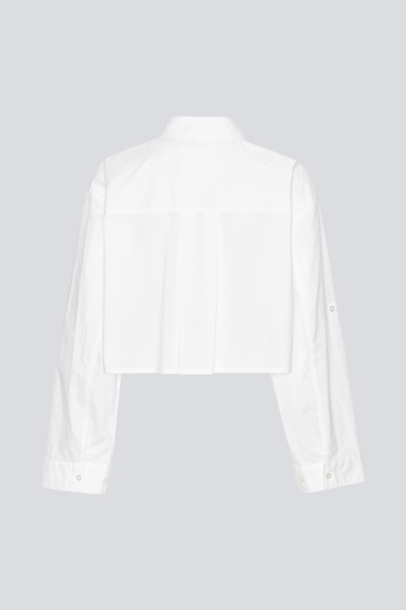 Poplin Cropped Shirt - Bright White