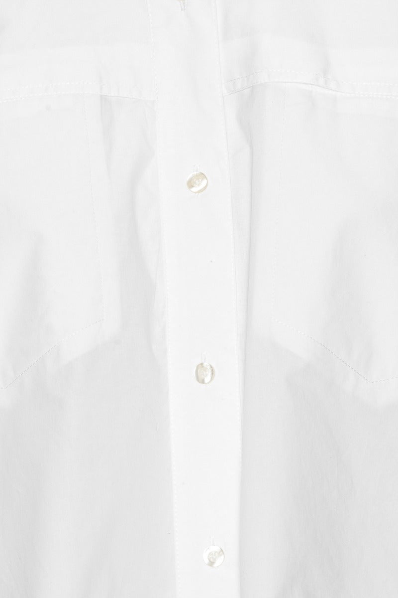 Poplin Cropped Shirt - Bright White