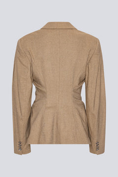 Fitted Waist Blazer - Tigers Eye