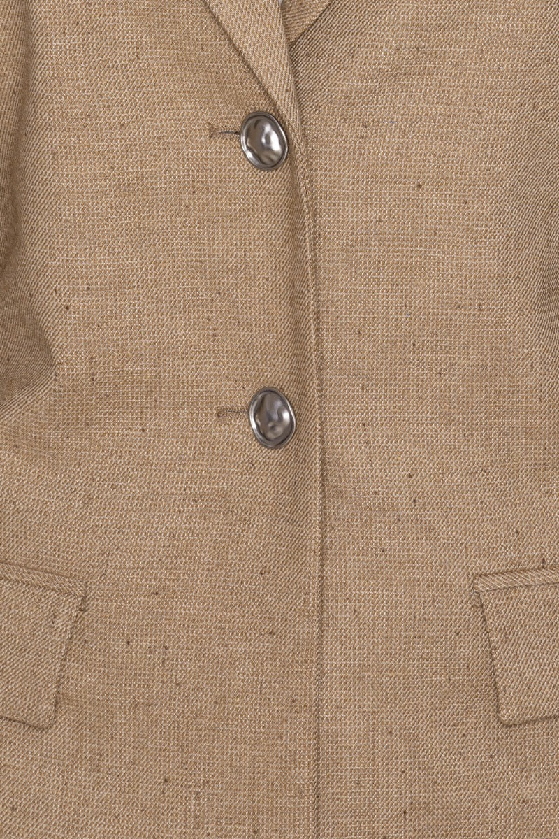 Fitted Waist Blazer - Tigers Eye