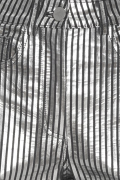 Striped Leather Pants - Black Comb.