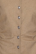Drapy Midi Suiting Dress - Tigers Eye