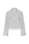 Striped Cutline Shirt - Silver Filigree Grey Comb