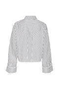 Striped Cutline Shirt - Silver Filigree Grey Comb