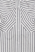 Striped Cutline Shirt - Silver Filigree Grey Comb