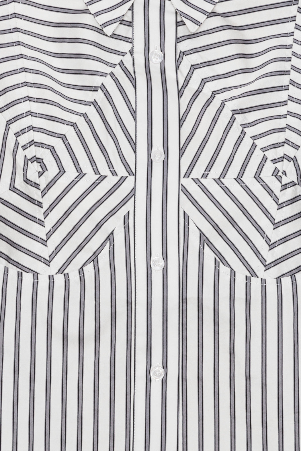 Striped Cutline Shirt - Silver Filigree Grey Comb