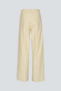 Striped Twill Wide Pants - Straw Comb.