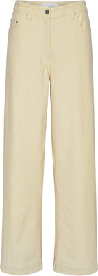 Striped Twill Wide Pants - Straw Comb.