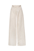 Wide Suiting Pants - Egret Comb