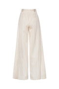 Wide Suiting Pants - Egret Comb
