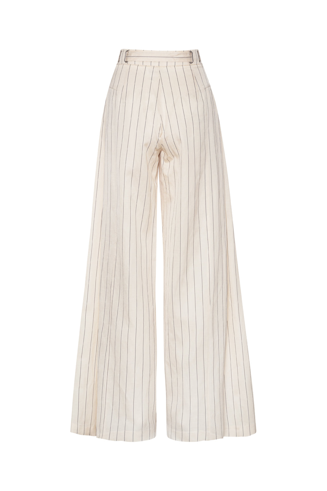 Wide Suiting Pants - Egret Comb