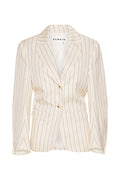 Drapy Striped Blazer - Egret Comb