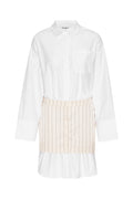Layered Suiting Dress - Egret Comb