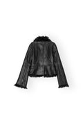 Short Shearling Jacket - Black