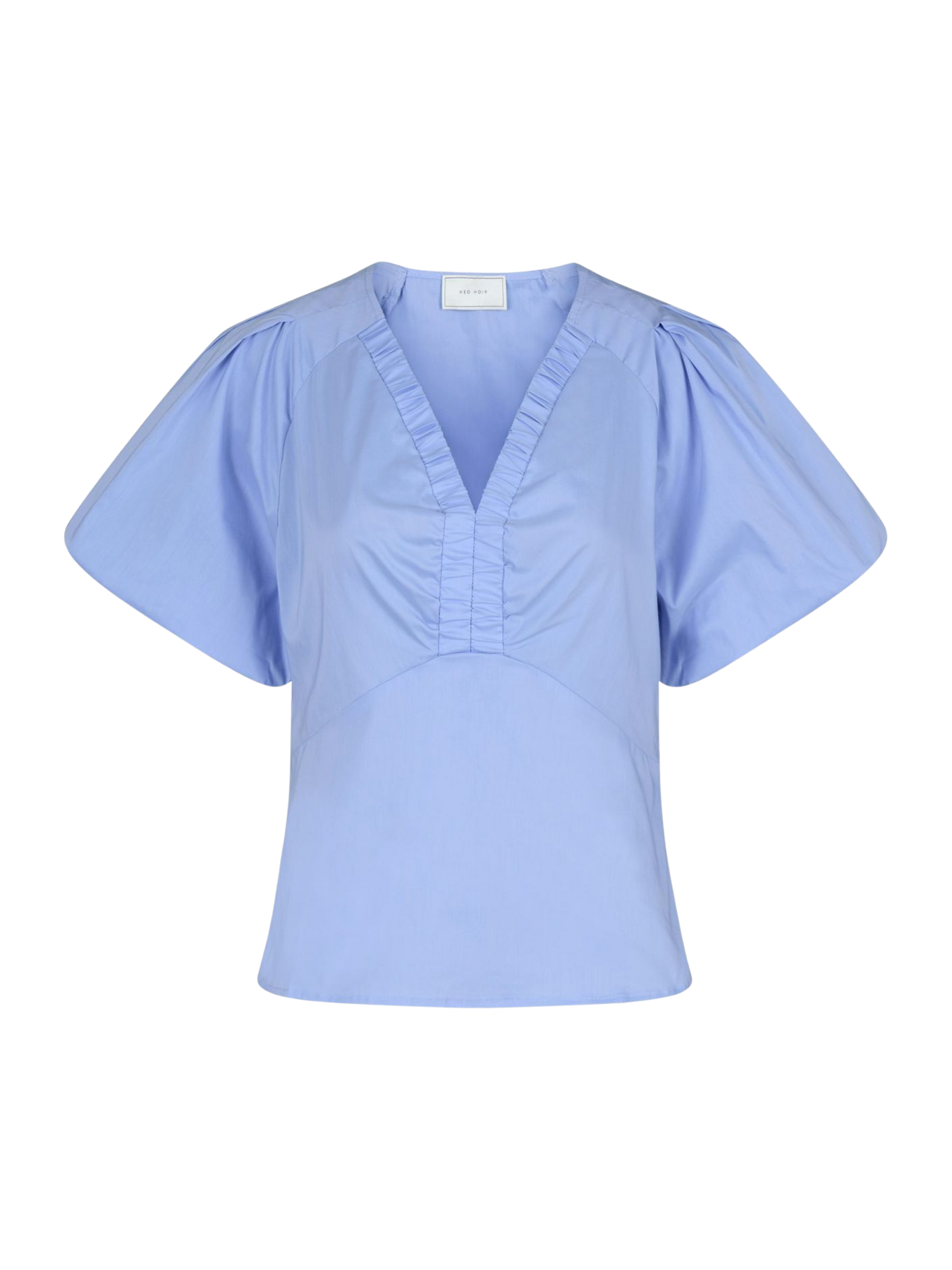 Irina Poplin Blouse - Sky Blue