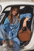 Aura Bag S - Dark Camel Suede