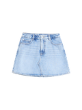 Denim Mini Skirt - Blue Washed