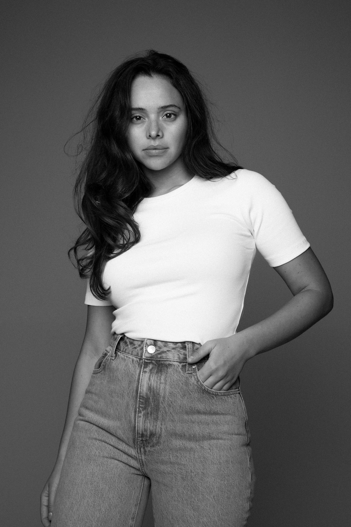 Pippa Rib Tee - Vit