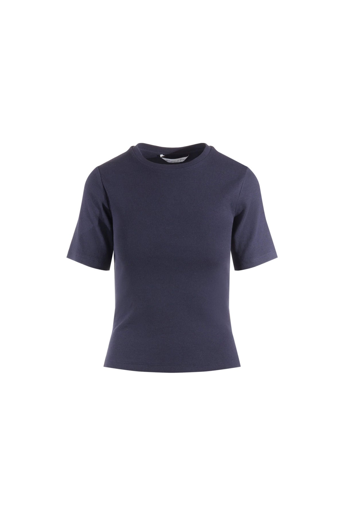 Pippa Rib Tee - Navy