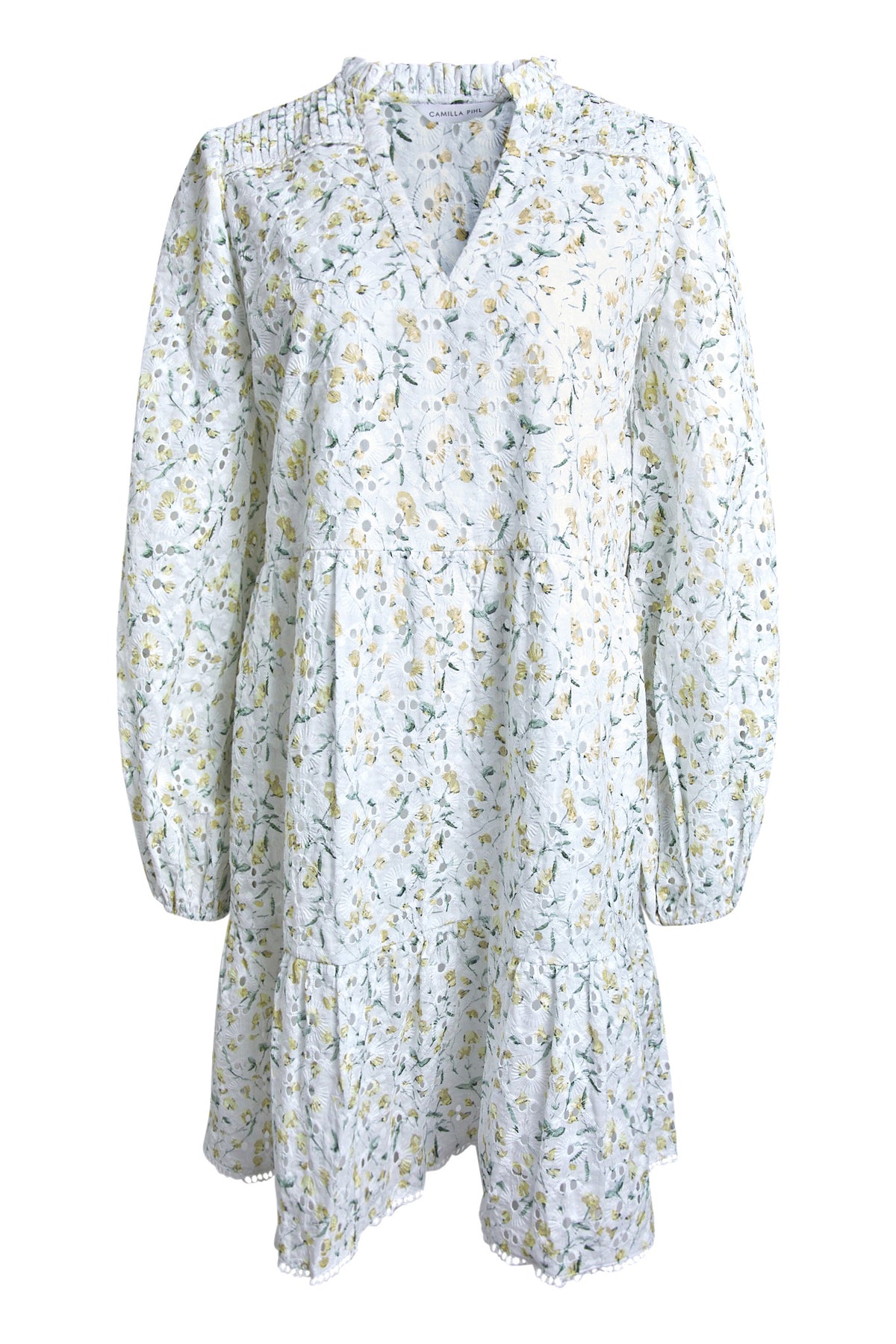 Alexis Dress - Yellow Branch Print