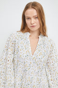 Alexis Dress - Yellow Branch Print