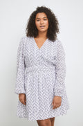 Lea Dress - White Lupin Print