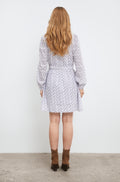 Lea Dress - White Lupin Print