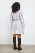 Lea Dress - White Lupin Print