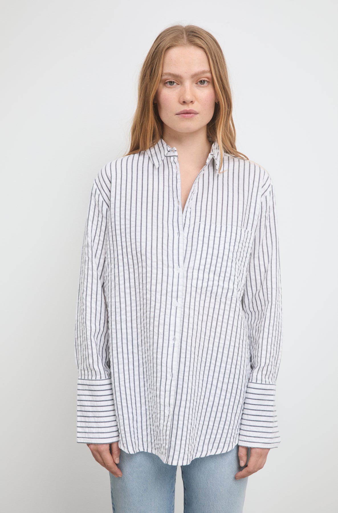 Bibi Crepe Shirt - Navy