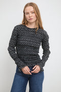 Mila Blouse - Black Lupin Print