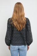 Karro Blouse - Black Lupin Print