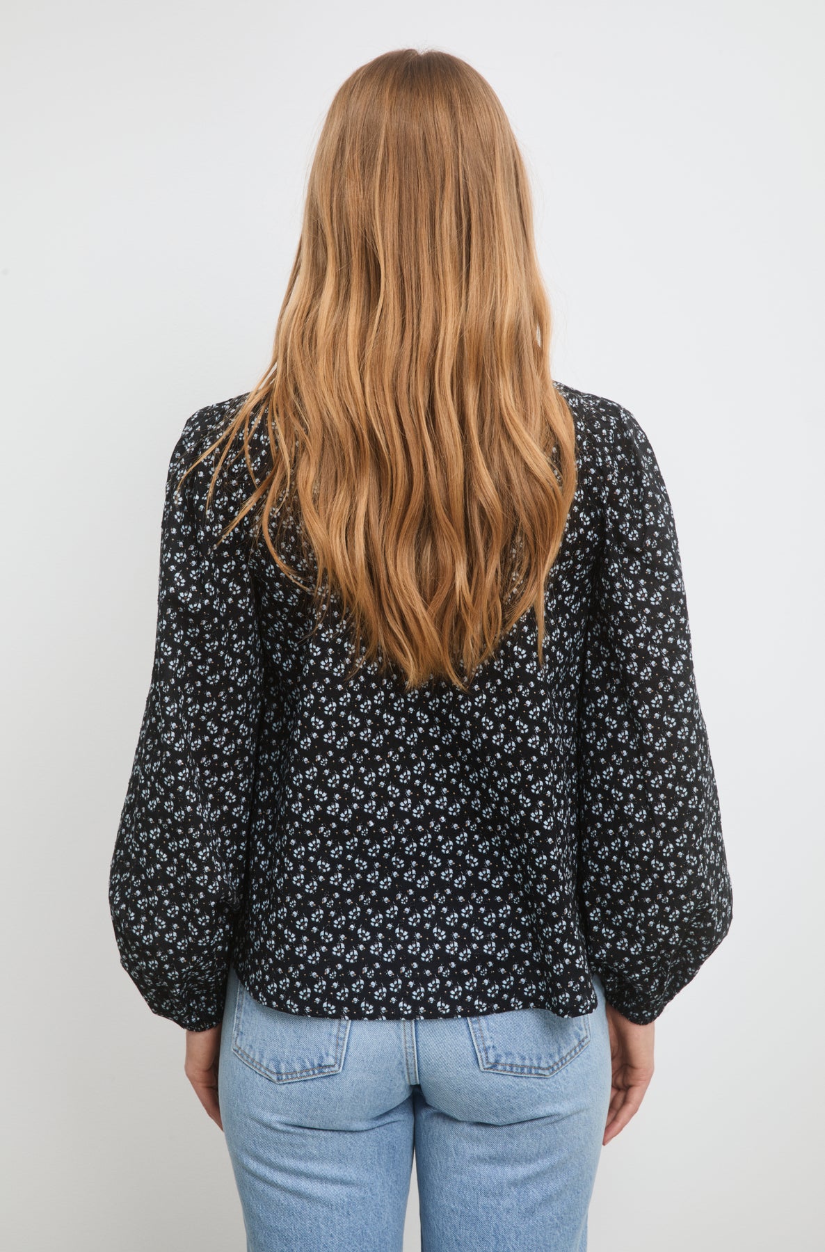 Karro Blouse - Black Lupin Print