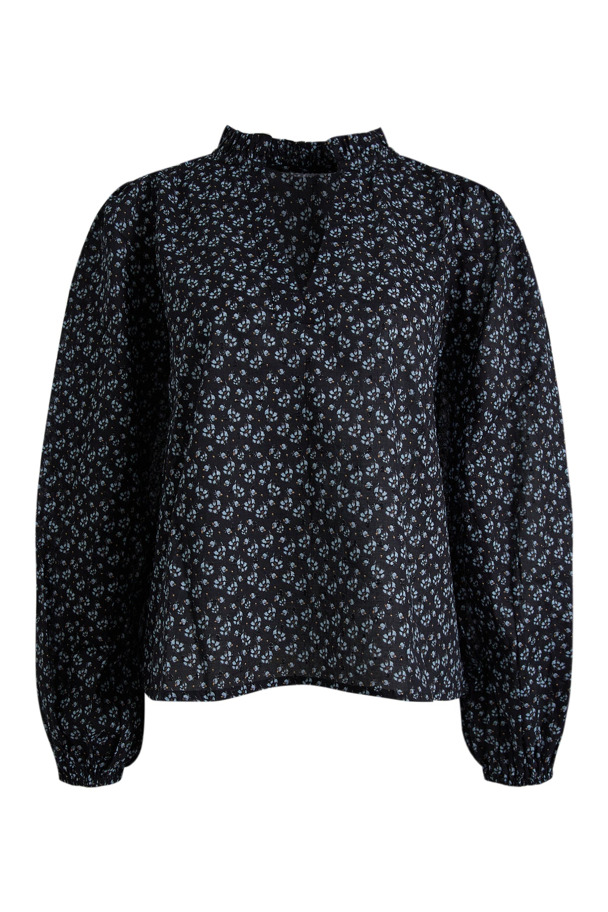 Karro Blouse - Black Lupin Print
