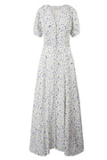 Athalia Dress - Blue Branch Print