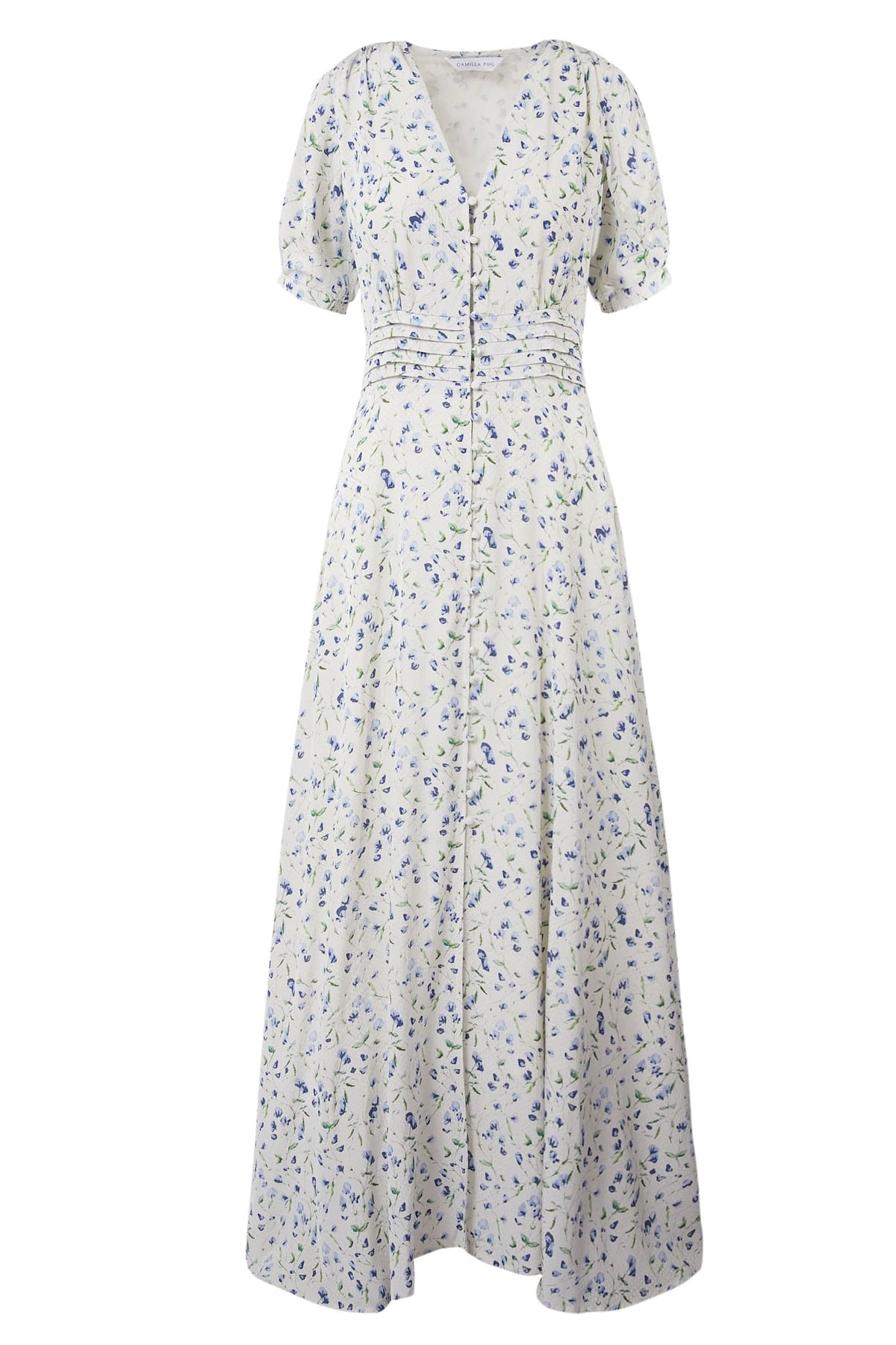 Athalia Dress - Blue Branch Print