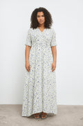Athalia Dress - Blue Branch Print