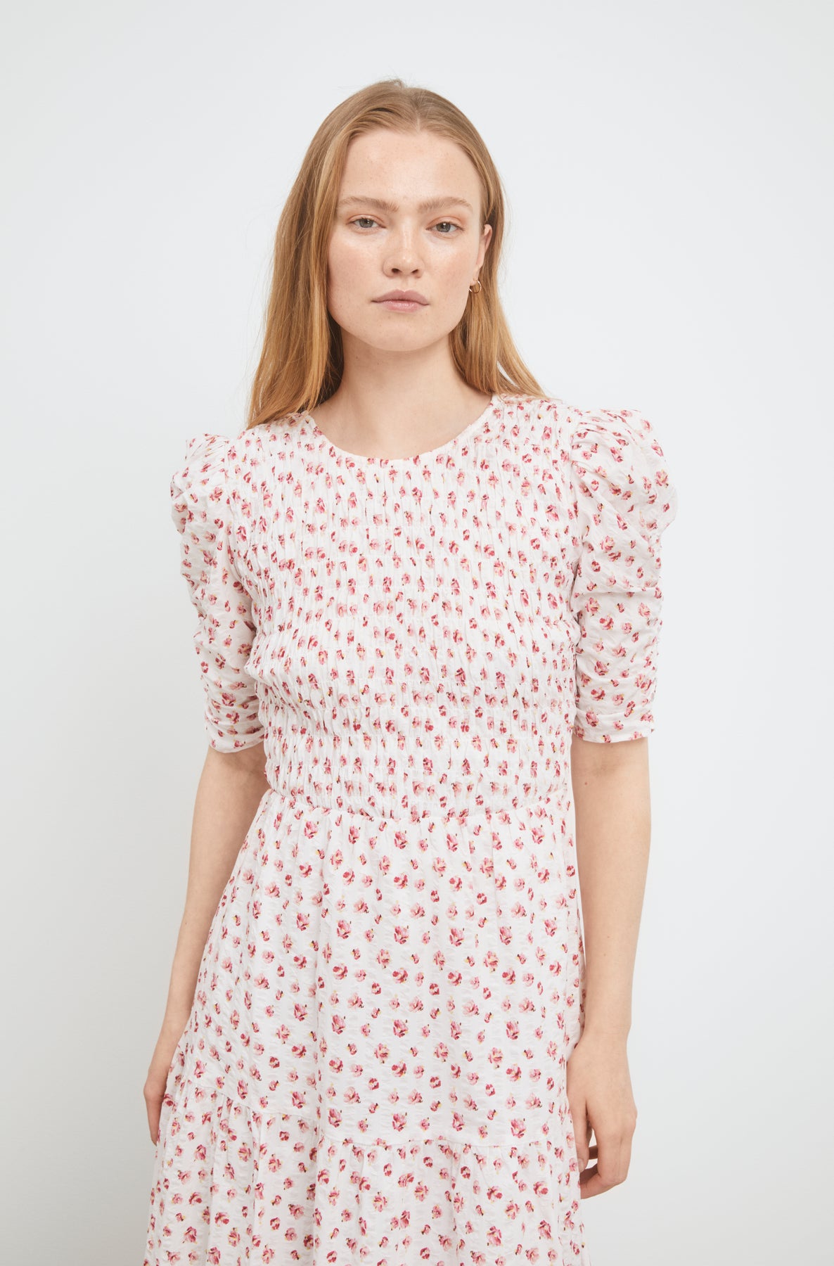 Dovie Crepe Dress - White Berry Print