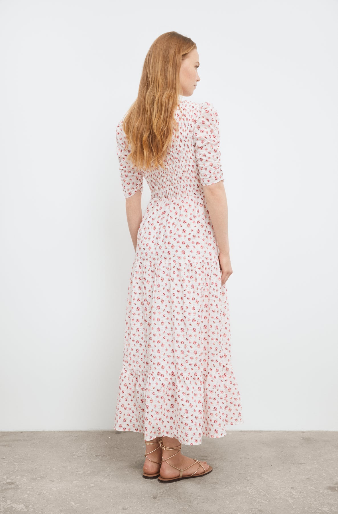 Dovie Crepe Dress - White Berry Print