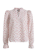 Jenny Crepe Blouse - White Berry Print