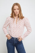 Jenny Crepe Blouse - White Berry Print