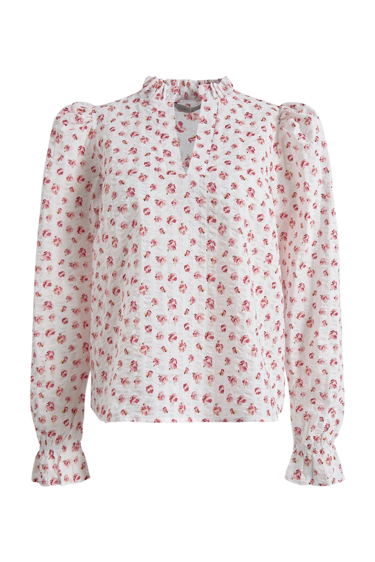 Jenny Crepe Blouse - White Berry Print