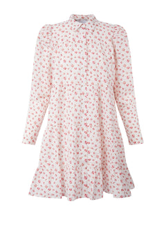 Comma Crepe Dress - White Berry Print