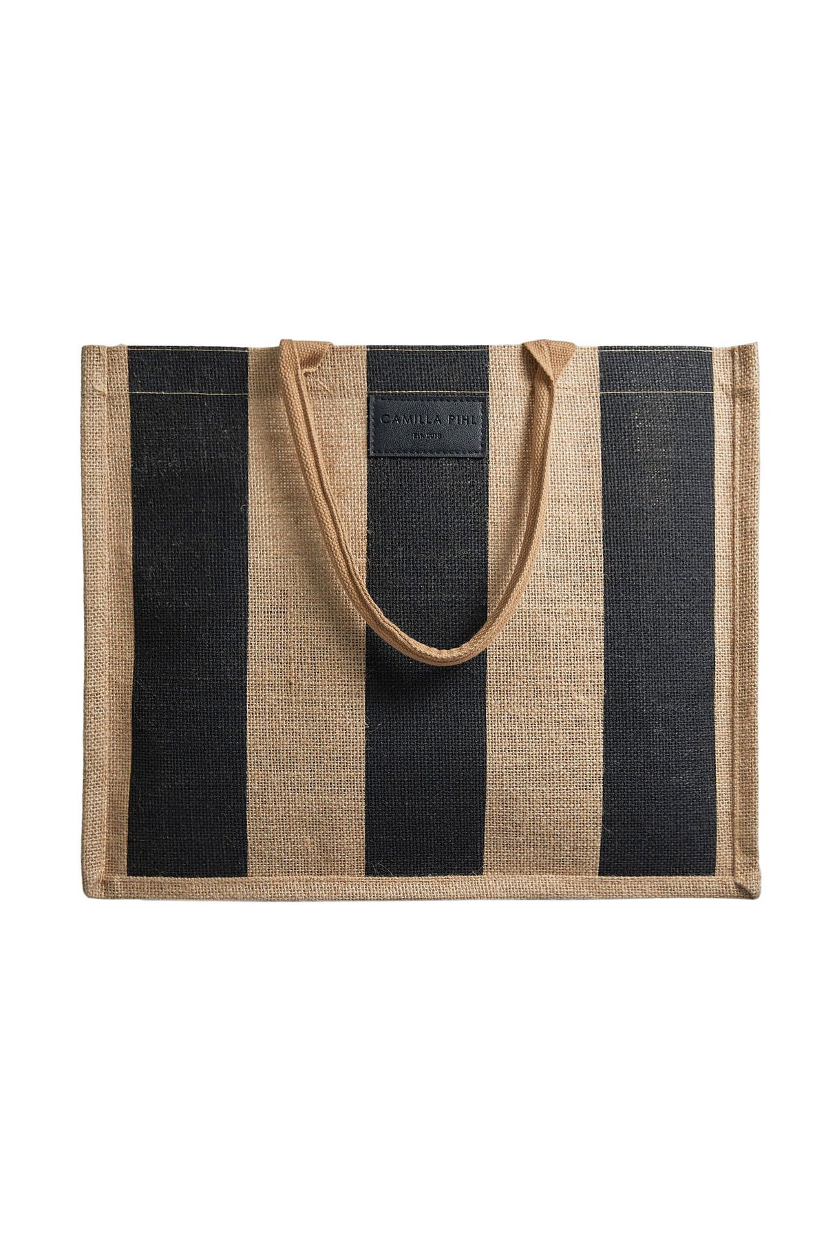 Market Bag Large - Black Stripe