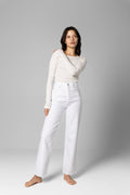 ` tags.<r>Petronella Rib Boatneck - Ecru