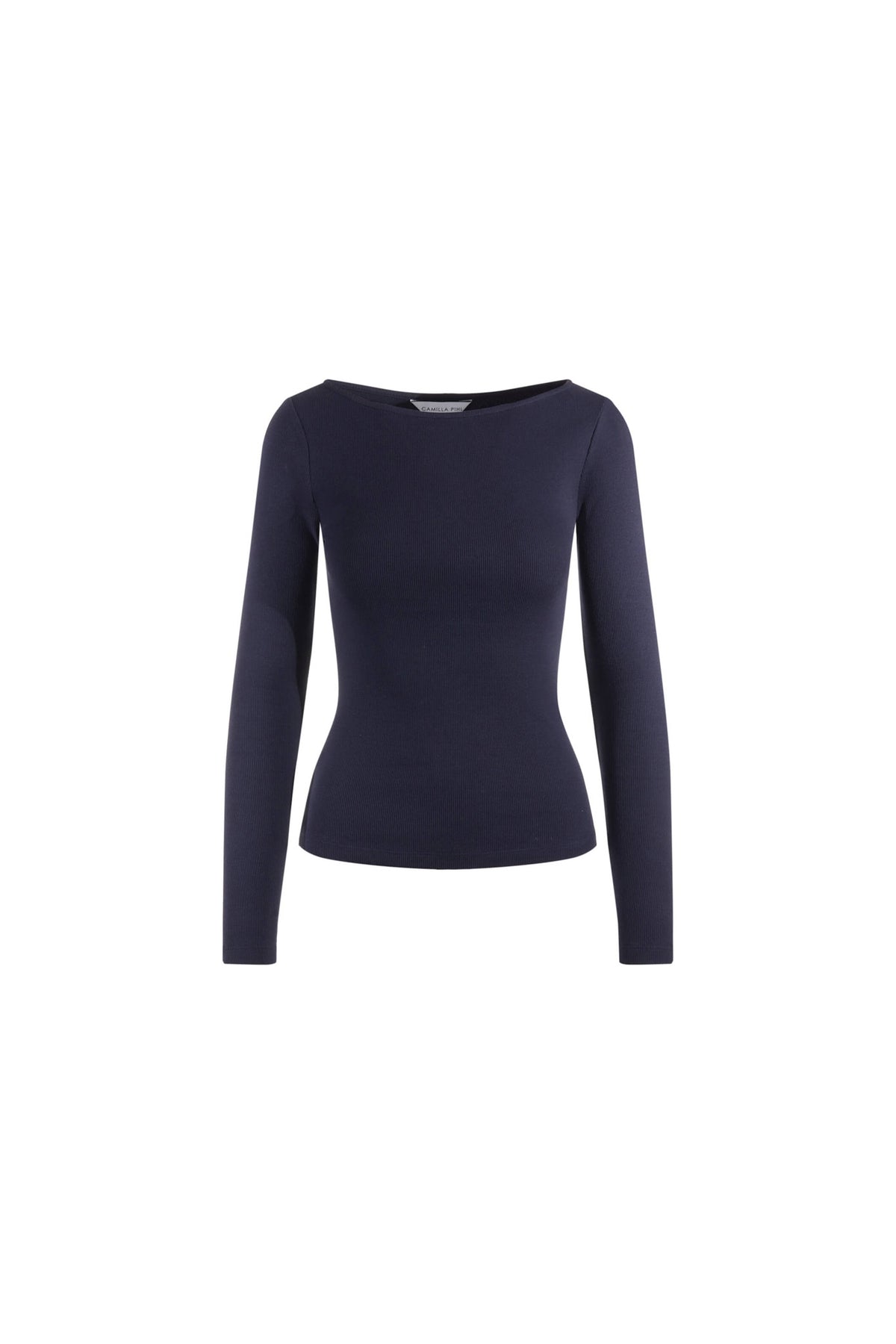 Petronella Rib Boatneck - Navy