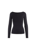 Petronella Rib Boatneck - Svart