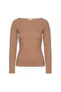 Petronella Rib Boatneck - Camel