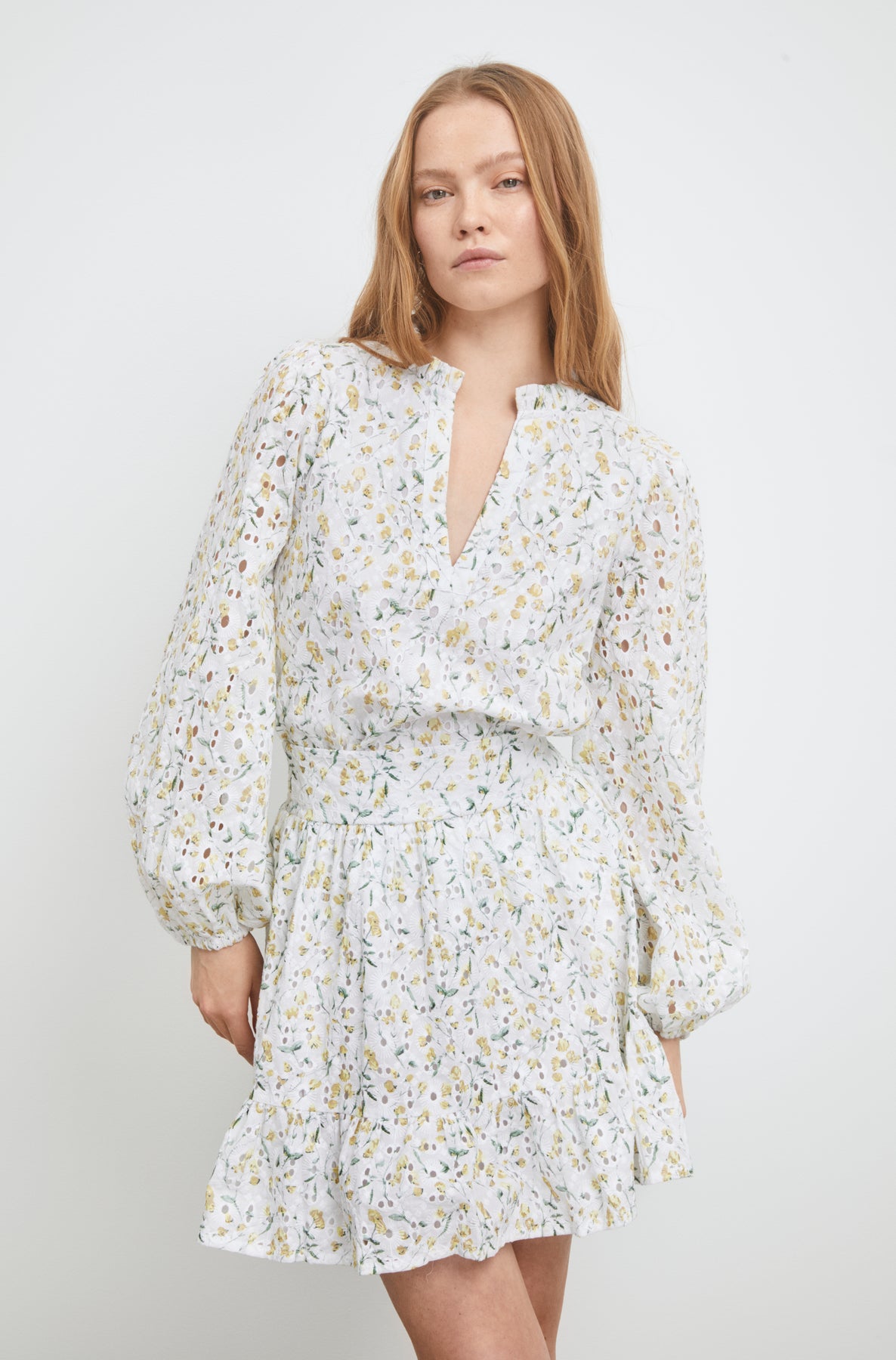 Fie Skirt - Yellow Branch Print